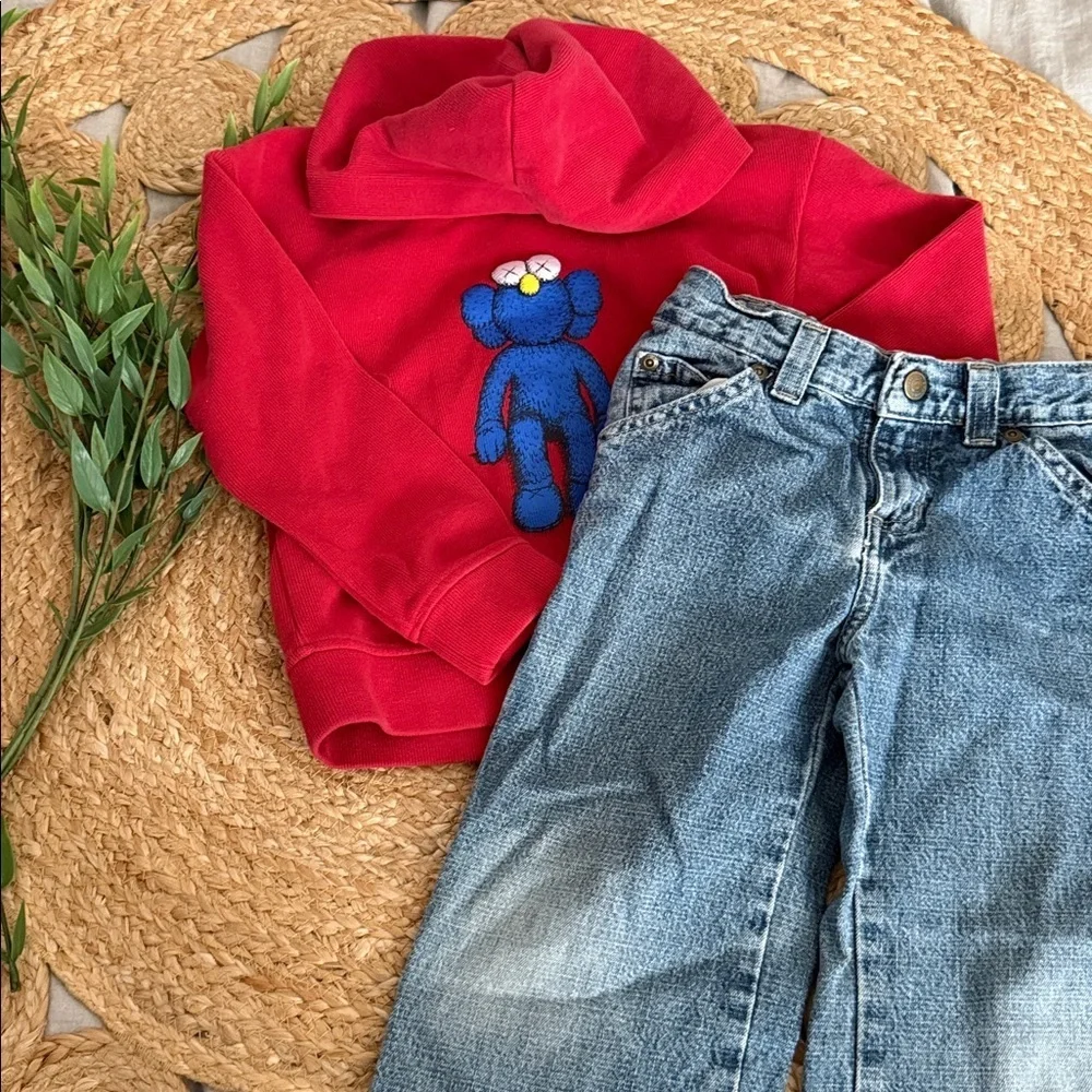 Vintage Sonoma Baggy Carpenter Jeans and Cotton Boxy Hoodie. Size 4-5 boys